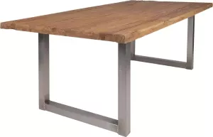 SIT Eettafel Tops&Tables met rustiek tafelblad van gerecycled gebruikt hout teak