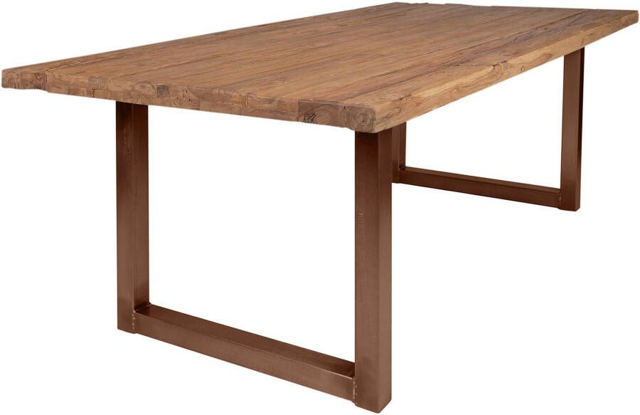 SIT Eettafel Tops&Tables met rustiek tafelblad van gerecycled gebruikt hout teak - Foto 1