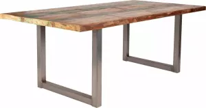 SIT Eettafel Tops van gerecycled gebruikt hout en metaal shabby chic vintage