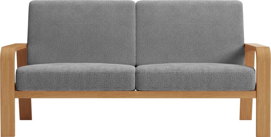 Sit&more 2 5-zitsbank Kolding Armleuningen van eikenkleurig beukenhout verschillende bekledingen en kleuren - Foto 7