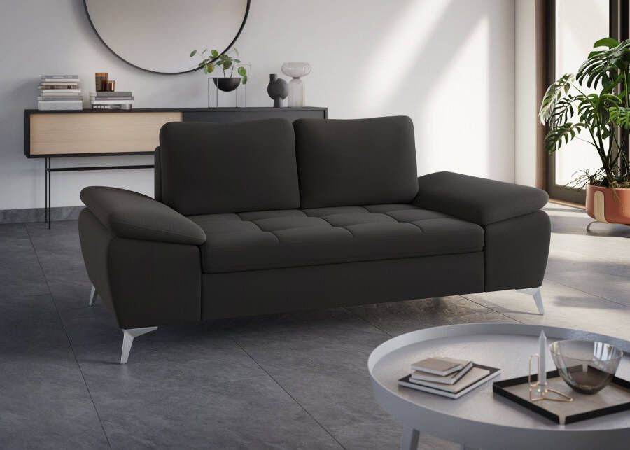 Sit&more 2-zitsbank Latigo met hoogwaardige metalen voetjes