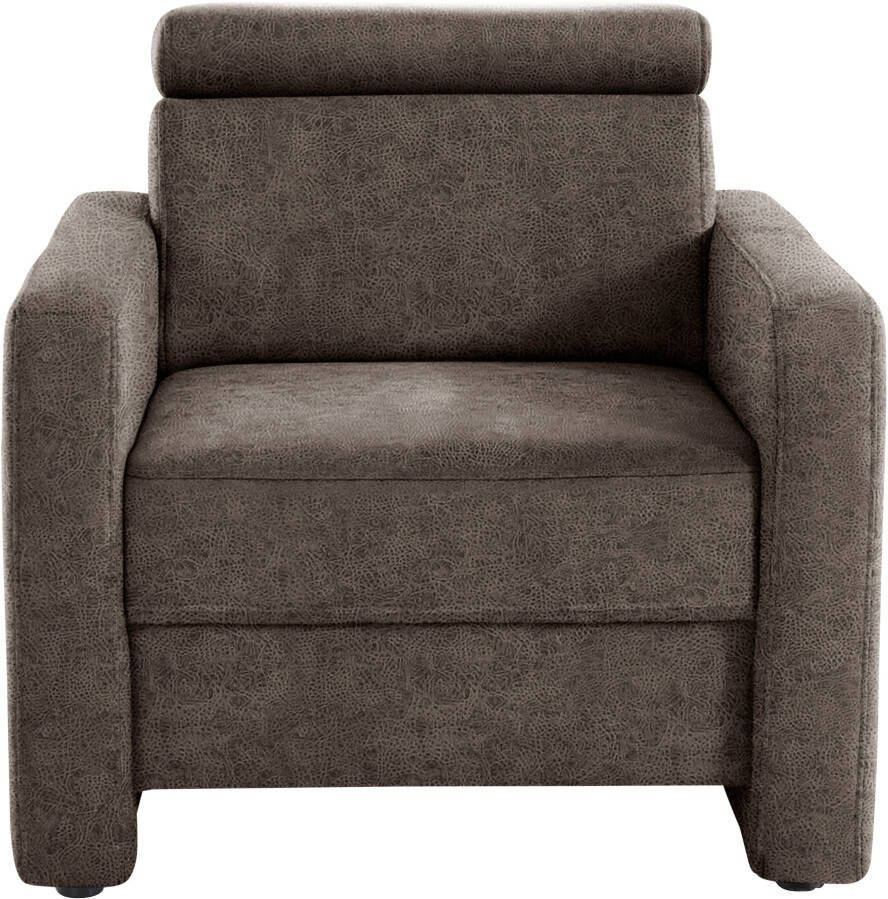 Sit&more Fauteuil Bologna met binnenvering met verstelbare hoofdsteun