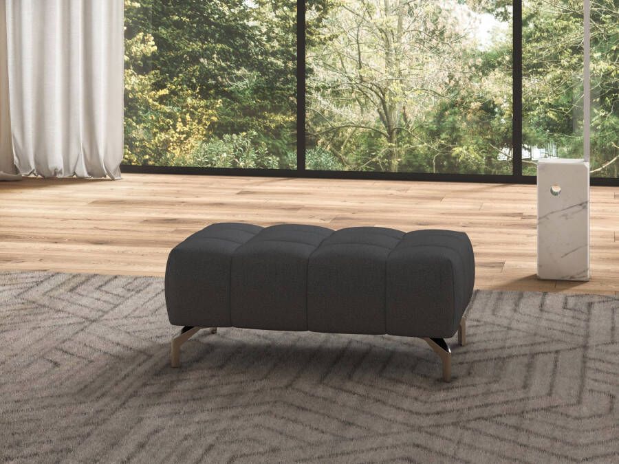 Sit&more Hocker Blauw met zilverkleurige poten - Foto 12