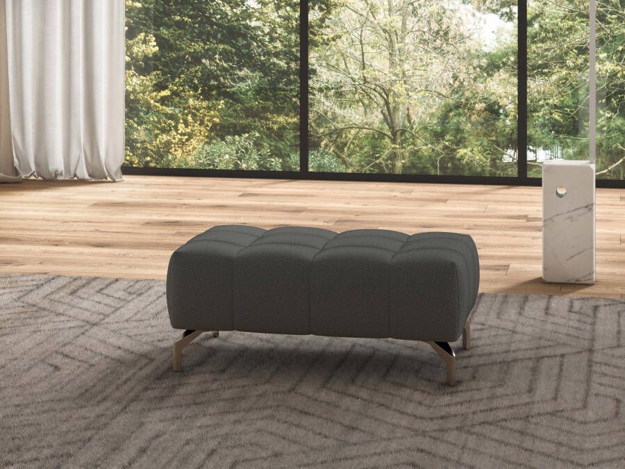 Sit&more Hocker Blauw met zilverkleurige poten - Foto 12