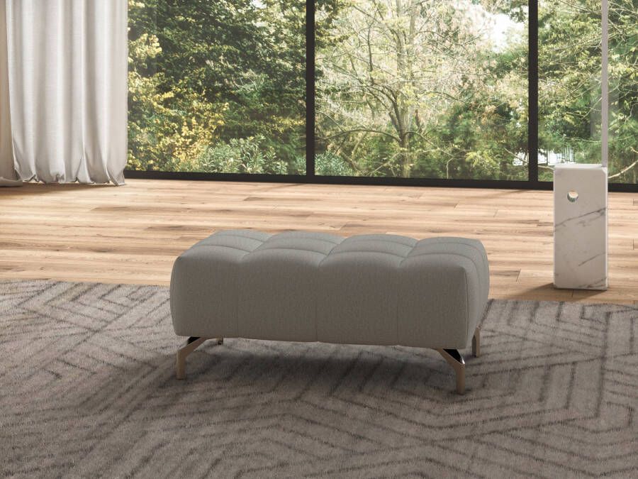 Sit&more Hocker Blauw met zilverkleurige poten - Foto 12