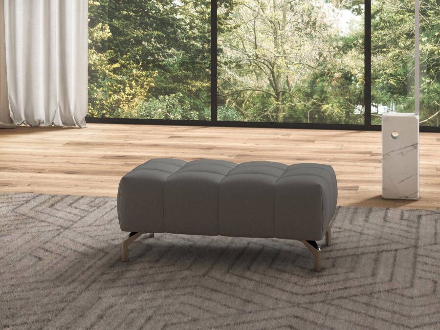 Sit&more Hocker Blauw met zilverkleurige poten - Foto 14