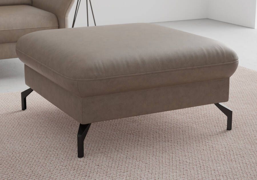 Sit&more Hocker Fashion met binnenvering met hoogwaardige zwarte metalen poten