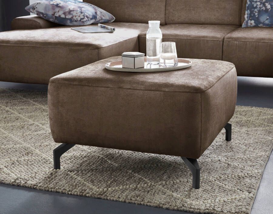 Sit&more Hocker GIZEH Poothoogte 12 cm naar keuze in 2 verschillende pootkleuren - Foto 5