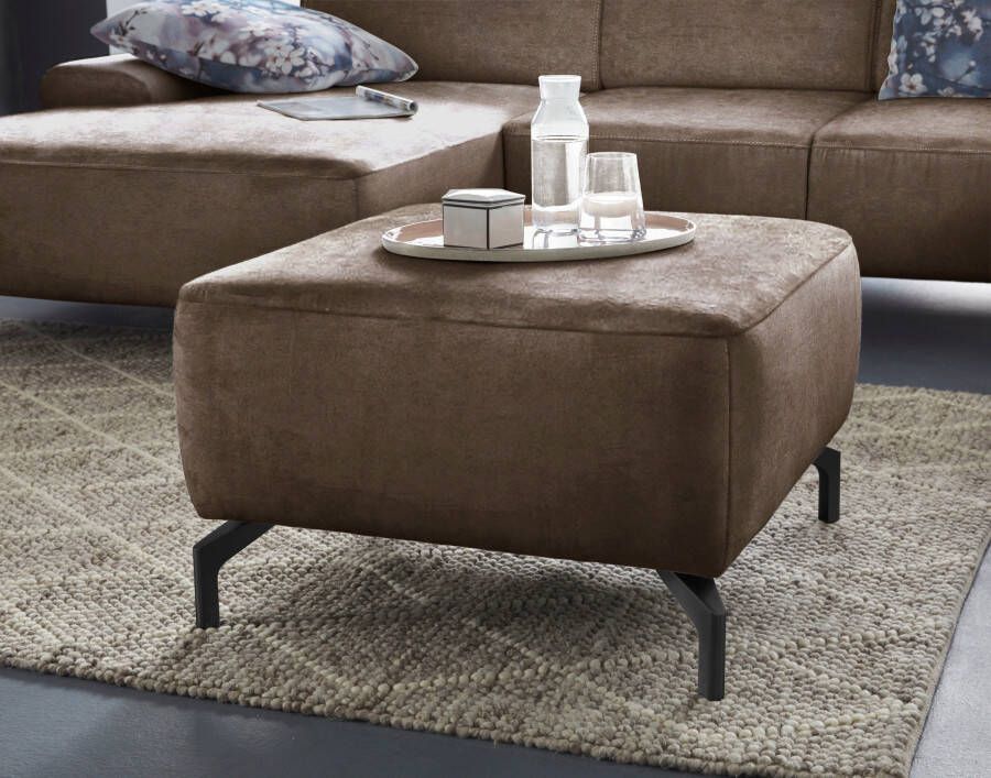 Sit&more Hocker GIZEH Poothoogte 15 cm naar keuze in 2 verschillende pootkleuren