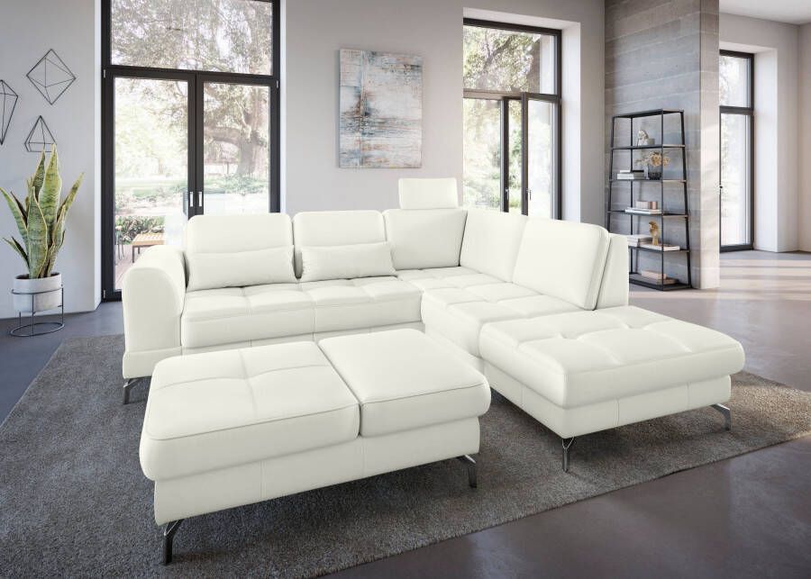 Sit&more Hoekbank Bendigo L-vorm inclusief zitdiepteverstelling bodemvrijheid 12 cm in 2 pootkleuren - Foto 14