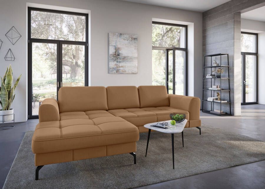 Sit&more Hoekbank Bendigo L-vorm inclusief zitdiepteverstelling bodemvrijheid 15 cm 2 pootkleuren - Foto 15