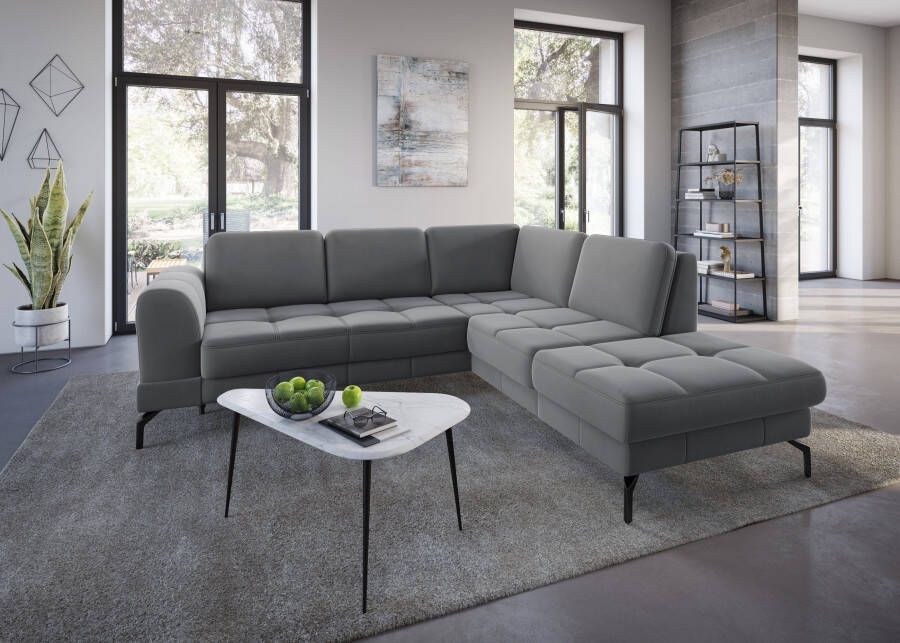 Sit&more Hoekbank Bendigo L-vorm inclusief zitdiepteverstelling bodemvrijheid 15 cm in 2 pootkleuren - Foto 17