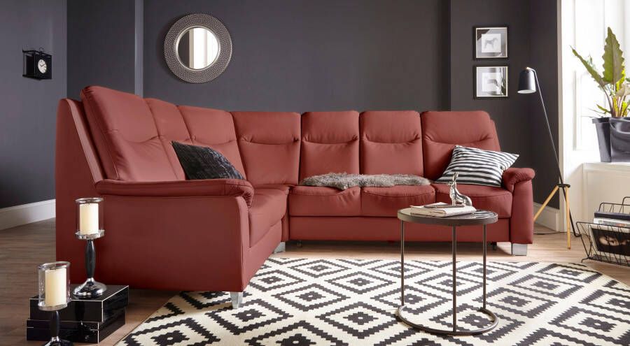 Sit&more Hoekbank Boccaccio L-vorm met binnenvering en verstelbare hoofdsteun naar keuze met slaapfunctie