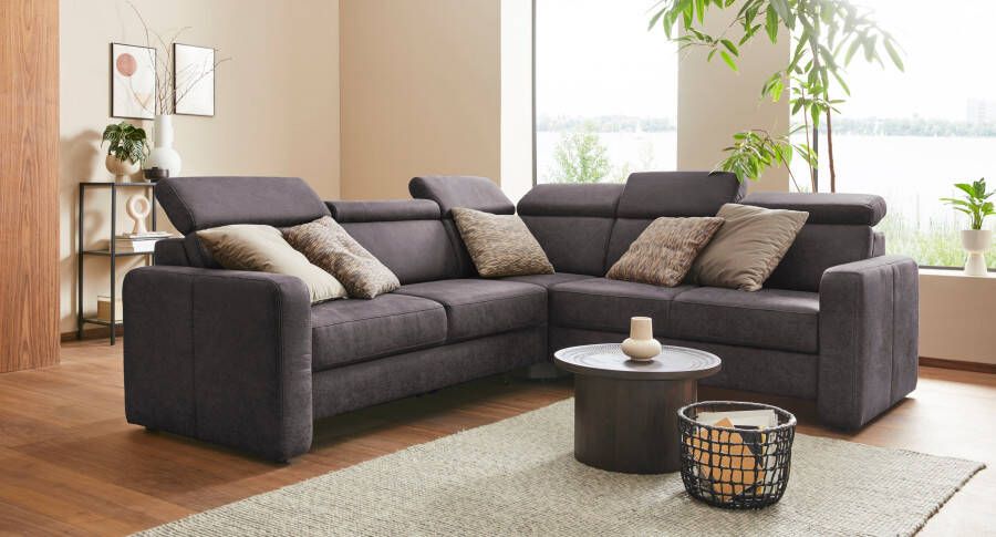 Sit&more Hoekbank Bologna L-vorm Verstelbare hoofdsteun naar keuze met slaapfunctie en lade - Foto 17