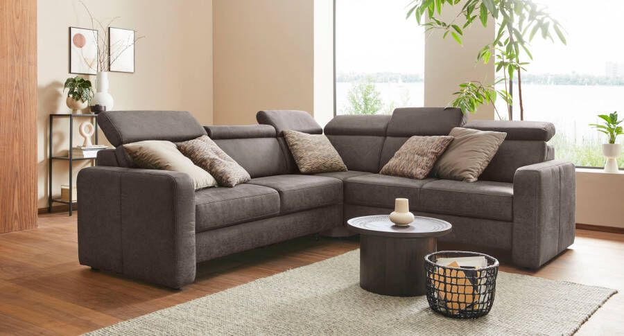 Sit&more Hoekbank Bologna L-vorm Verstelbare hoofdsteun naar keuze met slaapfunctie en lade - Foto 17