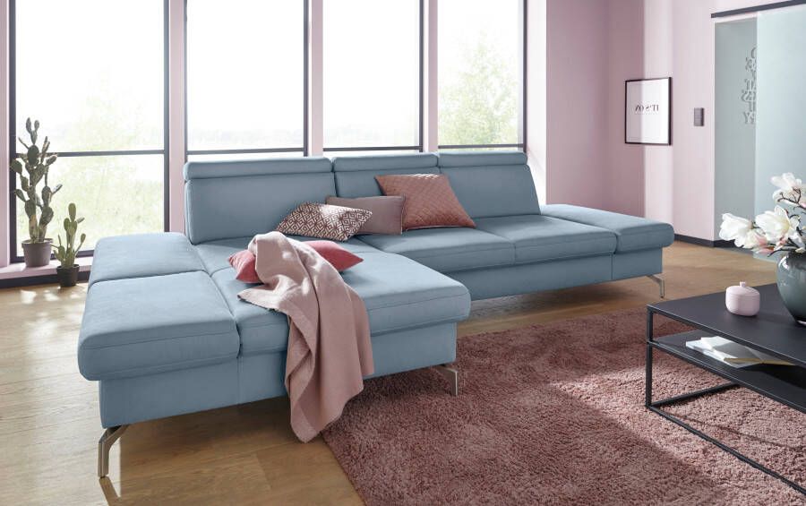 Sit&more Hoekbank Brisbane L-vorm Poothoogte 15 cm inclusief verstelbare zitdiepte armleuningen en hoofdeind - Foto 14