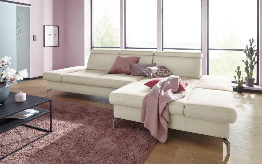 Sit&more Hoekbank Brisbane L-vorm Poothoogte 15 cm inclusief verstelbare zitdiepte armleuningen en hoofdeind - Foto 14