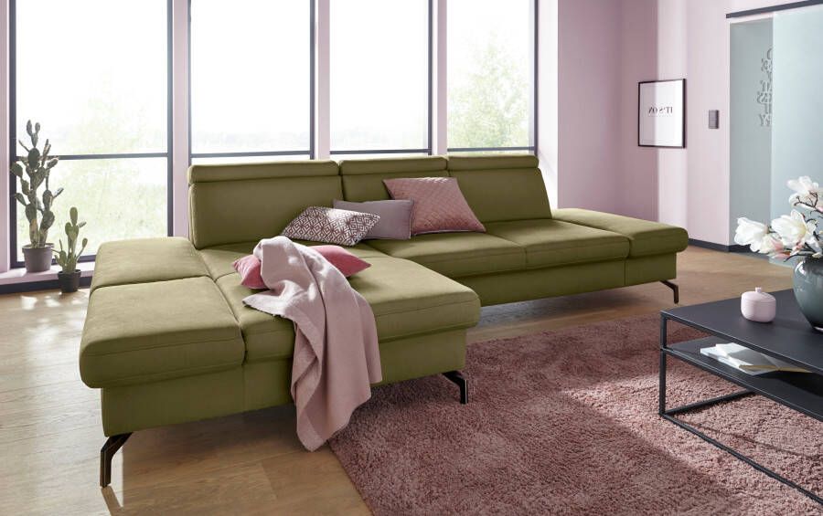 Sit&more Hoekbank Brisbane L-vorm Poothoogte 15 cm inclusief verstelbare zitdiepte armleuningen en hoofdeind - Foto 14