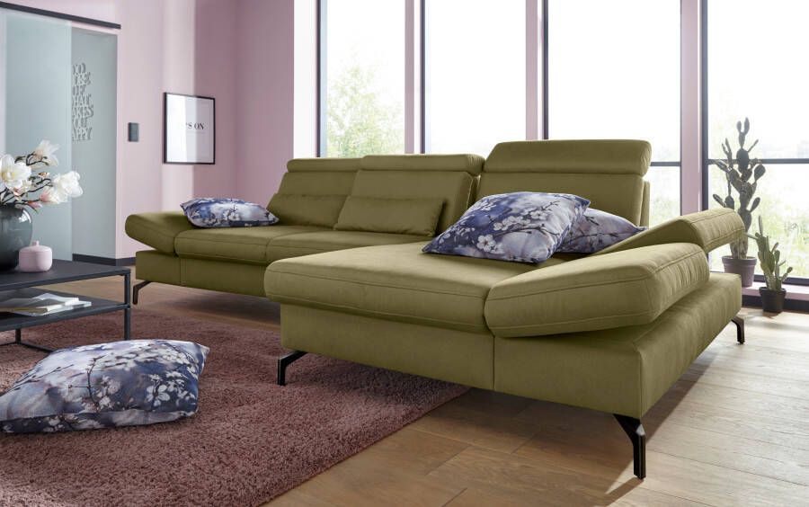 Sit&more Hoekbank Brisbane L-vorm Poothoogte 15 cm inclusief verstelbare zitdiepte armleuningen en hoofdeind - Foto 13