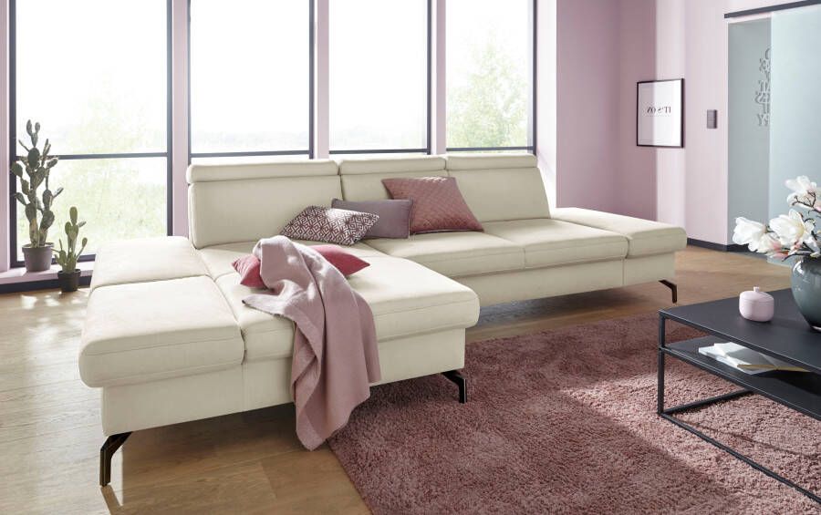 Sit&more Hoekbank Brisbane L-vorm Poothoogte 15 cm inclusief verstelbare zitdiepte armleuningen en hoofdeind - Foto 13