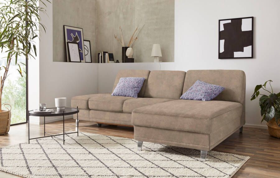 Sit&more Hoekbank Clio L-vorm naar keuze met slaapfunctie of uittrekzitting en bedkist binnenvering