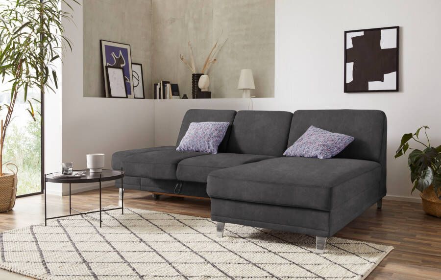 Sit&more Hoekbank Clio L-vorm naar keuze met slaapfunctie of uittrekzitting en bedkist binnenvering