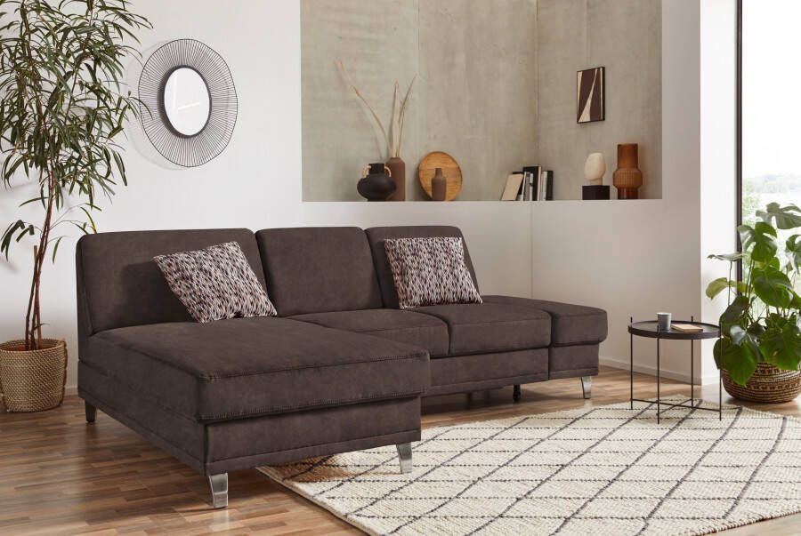 Sit&more Hoekbank Clio L-vorm naar keuze met slaapfunctie of uittrekzitting en bedkist binnenvering