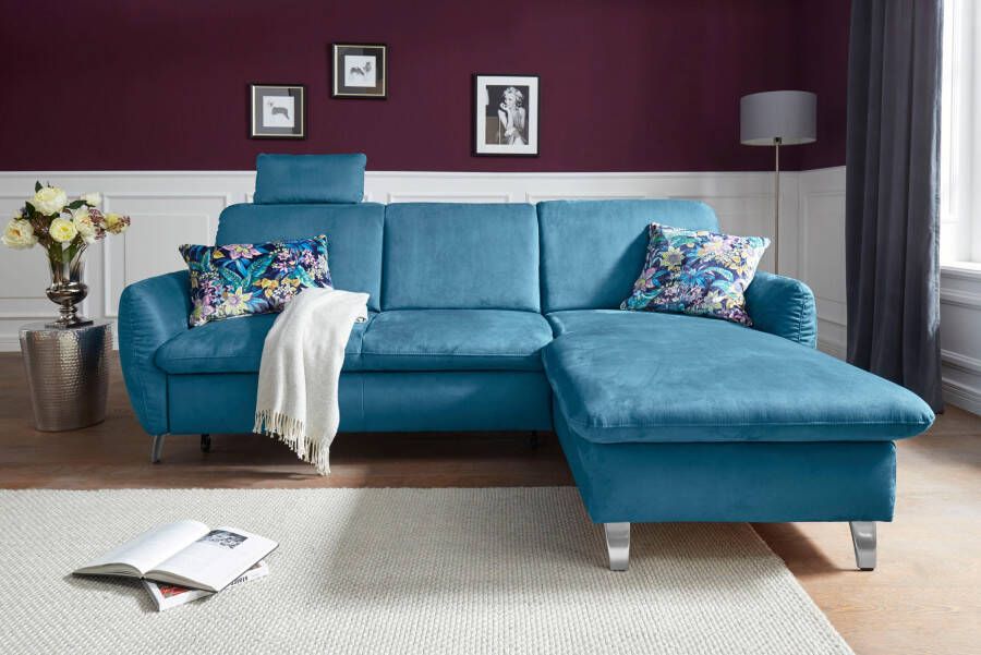Sit&more Hoekbank Daytona L-vorm met binnenvering een hoofdsteun en naar keuze met slaapfunctie