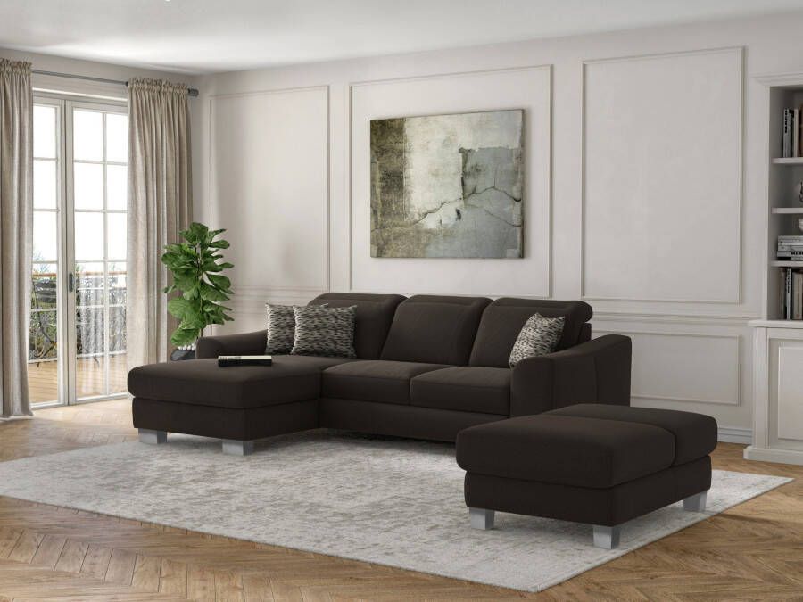 Sit&more Hoekbank Dundee L-vorm met binnenvering en edelstalen poten naar keuze met verstelbare hoofdsteun - Foto 12