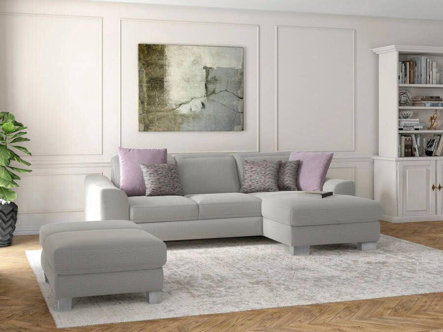 Sit&more Hoekbank Dundee L-vorm met binnenvering en edelstalen poten naar keuze met verstelbare hoofdsteun - Foto 13