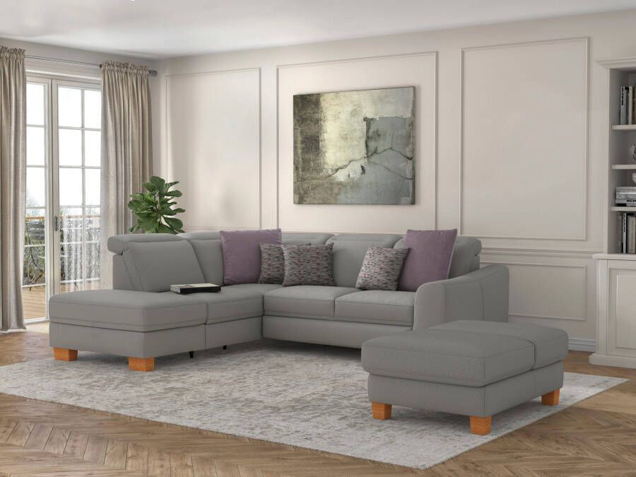 Sit&more Hoekbank Dundee L-vorm met binnenvering en massief houten poten naar keuze met verstelbare hoofdsteun - Foto 12