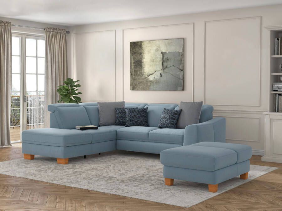 Sit&more Hoekbank Dundee L-vorm met binnenvering en massief houten poten naar keuze met verstelbare hoofdsteun - Foto 11