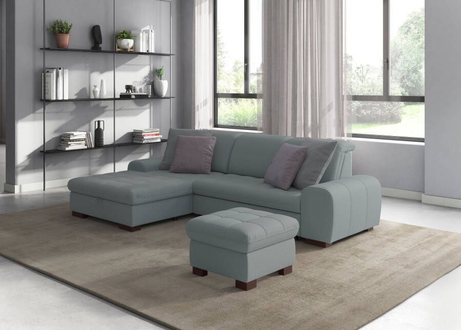 Sit&more Hoekbank Luxor L-vorm naar keuze met slaapfunctie bedkist en verstelbare hoofdsteun - Foto 12