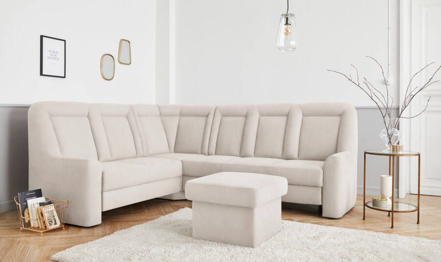 Sit&more Hoekbank Melissa L-vorm klassieke meubelcollectie slaapfunctie naar keuze en lade
