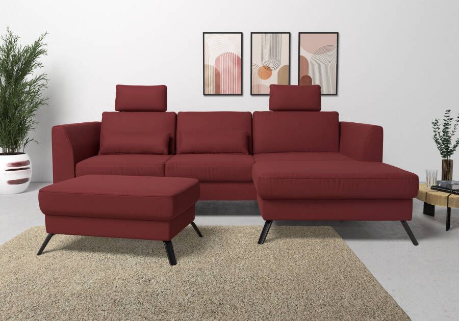 Sit&more Hoekbank Olsen L-vorm inclusief zitdiepteverstelling naar keuze met slaapfunctie 15 cm hoog - Foto 17