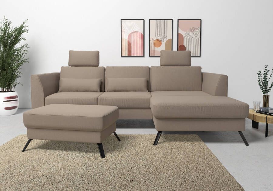 Sit&more Hoekbank Olsen L-vorm inclusief zitdiepteverstelling naar keuze met slaapfunctie 15 cm hoog - Foto 16
