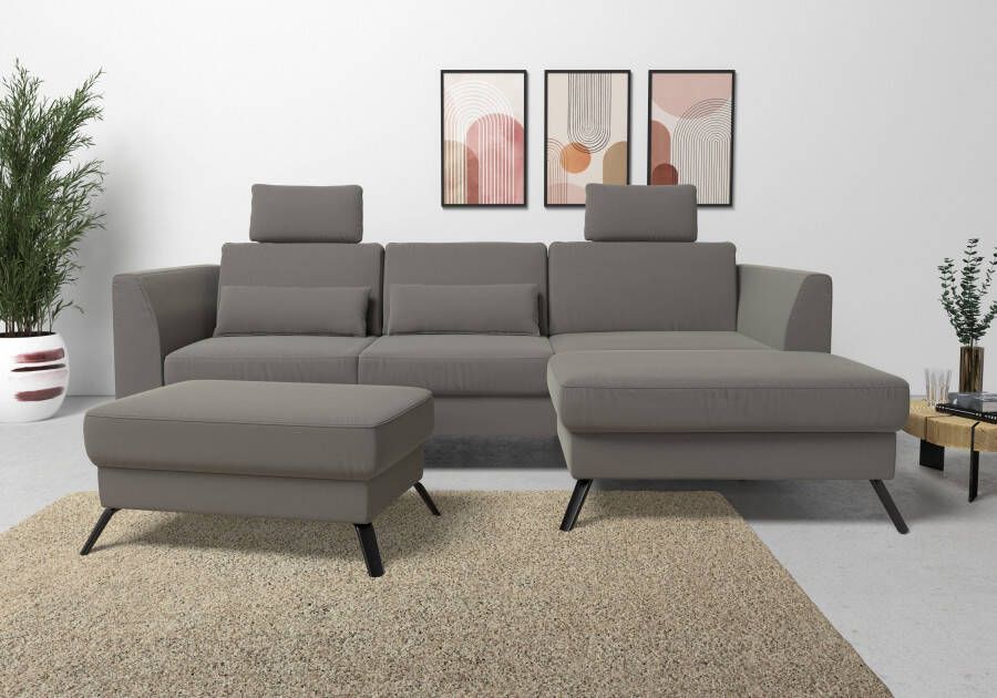 Sit&more Hoekbank Olsen L-vorm inclusief zitdiepteverstelling naar keuze met slaapfunctie 15 cm hoog - Foto 16