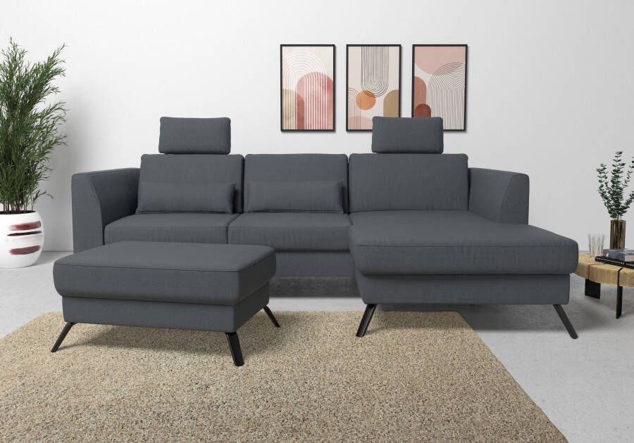 Sit&more Hoekbank Olsen L-vorm inclusief zitdiepteverstelling naar keuze met slaapfunctie 15 cm hoog - Foto 17