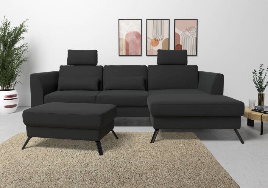 Sit&more Hoekbank Olsen L-vorm inclusief zitdiepteverstelling naar keuze met slaapfunctie 15 cm hoog - Foto 13
