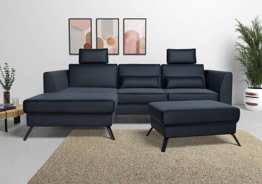 Sit&more Hoekbank Olsen L-vorm inclusief zitdiepteverstelling naar keuze met slaapfunctie 15 cm hoog - Foto 12