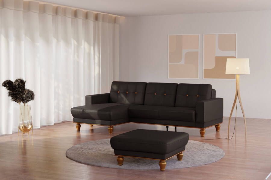 Sit&more Hoekbank Orient 5 V L-vorm met strassteentjes naar keuze met slaapfunctie en bedkist - Foto 8