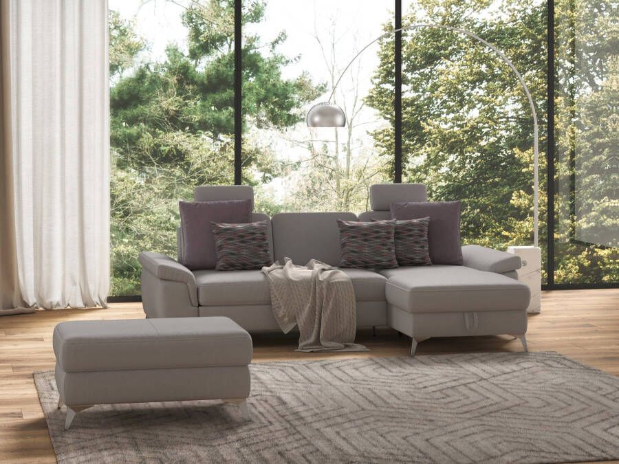 Sit&more Hoekbank Padua L-vorm inclusief zitdiepteverstelling armleuning en binnenvering - Foto 16