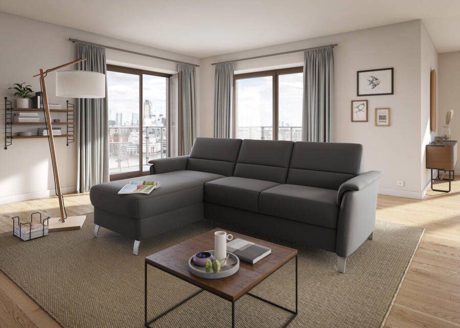 Sit&more Hoekbank Palmera L-vorm B: 244 cm optioneel bedfunctie & bedlade veerkern - Foto 9