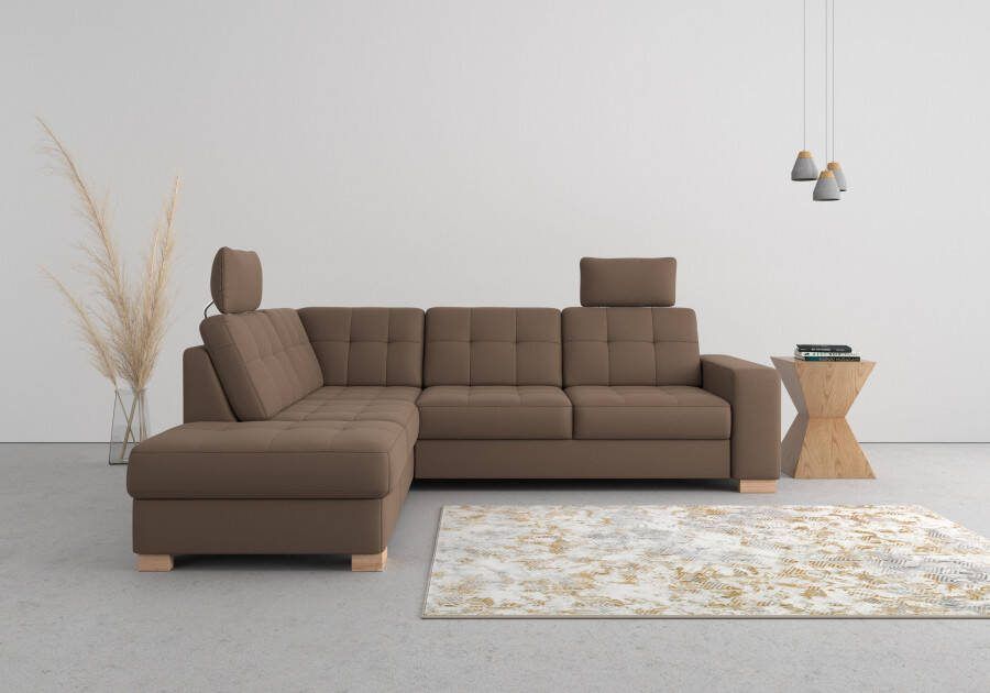 Sit&more Hoekbank Quincy L-vorm naar keuze met slaapfunctie en bedkist