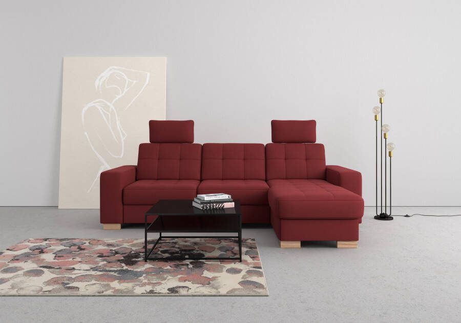 Sit&more Hoekbank Quincy L-vorm naar keuze met slaapfunctie en bedkist