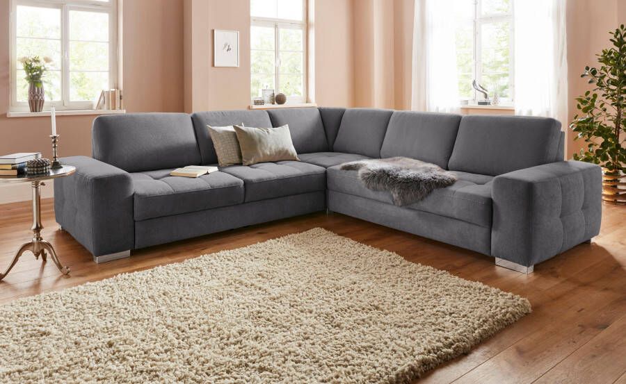 Sit&more Hoekbank Santorini L-vorm met binnenvering en zitdiepteverstelling naar keuze met slaapfunctie - Foto 8