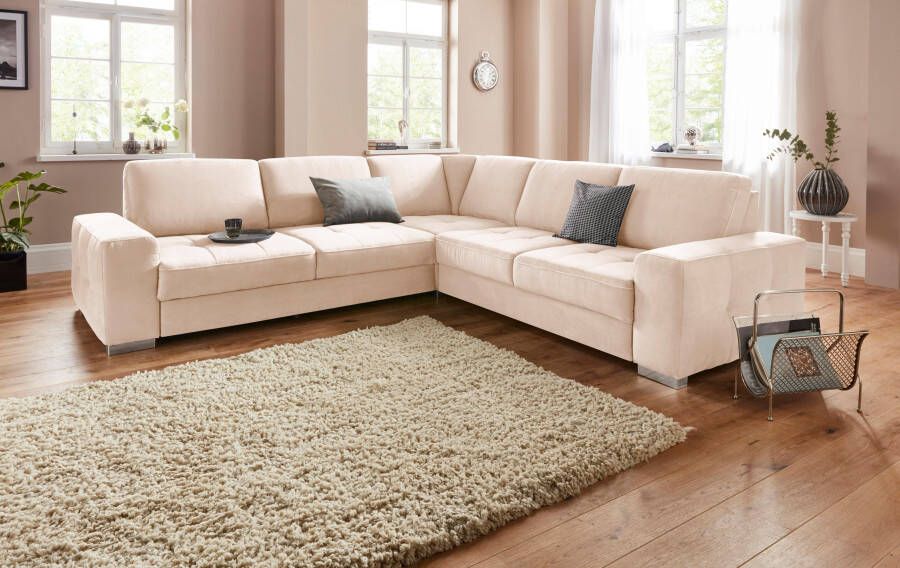 Sit&more Hoekbank Santorini L-vorm met binnenvering en zitdiepteverstelling naar keuze met slaapfunctie - Foto 8