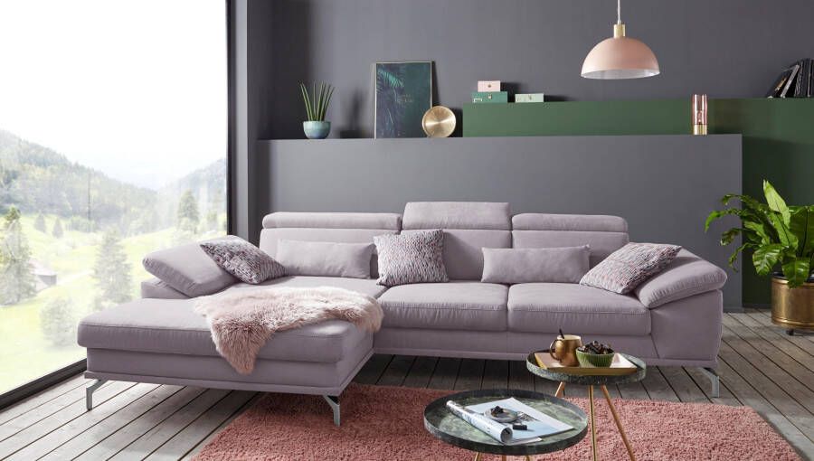 Sit&more Hoekbank Scorpio L-vorm inclusief zitdiepteverstelling naar keuze met verstelbaar hoofdeind - Foto 7