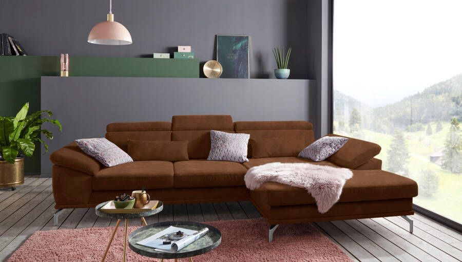 Sit&more Hoekbank Scorpio L-vorm inclusief zitdiepteverstelling naar keuze met verstelbaar hoofdeind - Foto 6