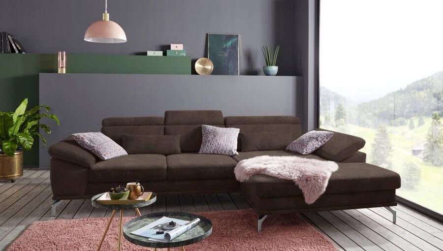 Sit&more Hoekbank Scorpio L-vorm inclusief zitdiepteverstelling naar keuze met verstelbaar hoofdeind - Foto 6